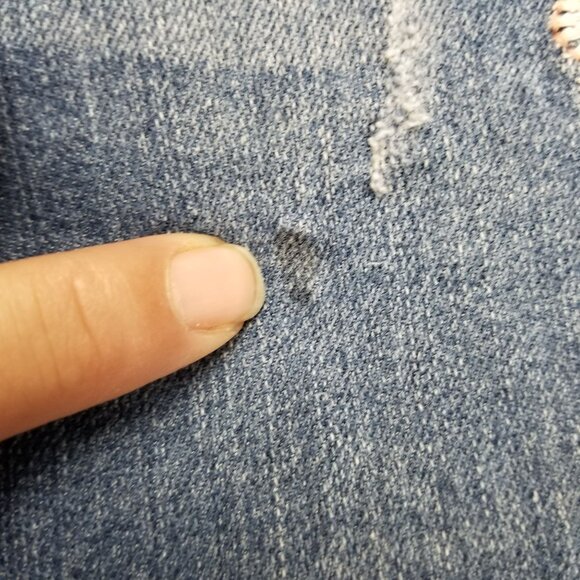 Vigold Jeans Girls 16 1/2 Plus Blue Straight Floral Embroidered Denim *Read* - Picture 2 of 15